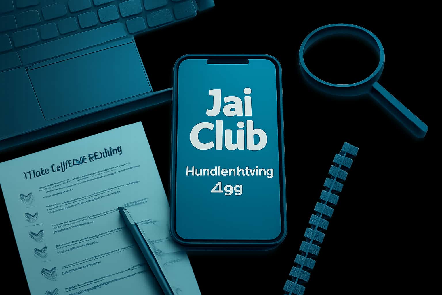 An informative scene depicting troubleshooting steps for the Jai Club App.