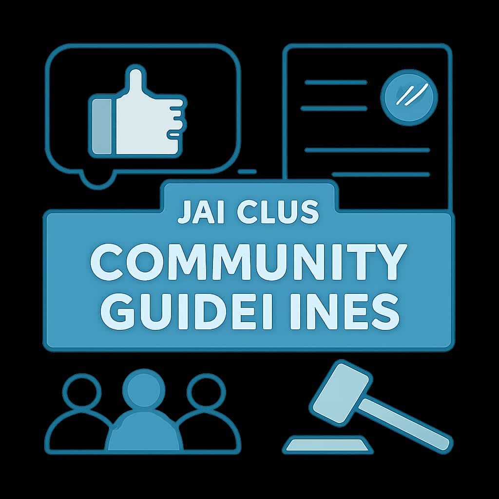 An illustration explaining principles of Jai Club Community Guidelines.