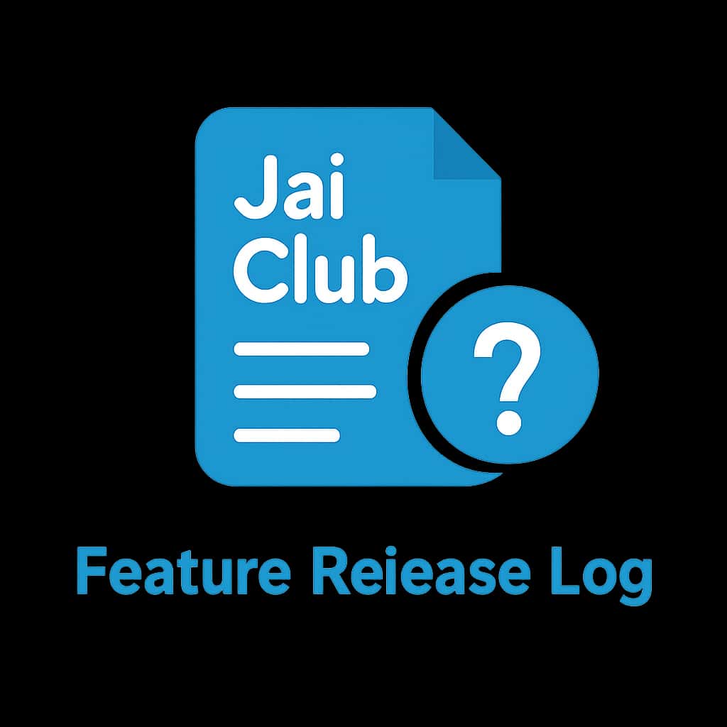 Icon representing the Jai Club Feature Release Log.