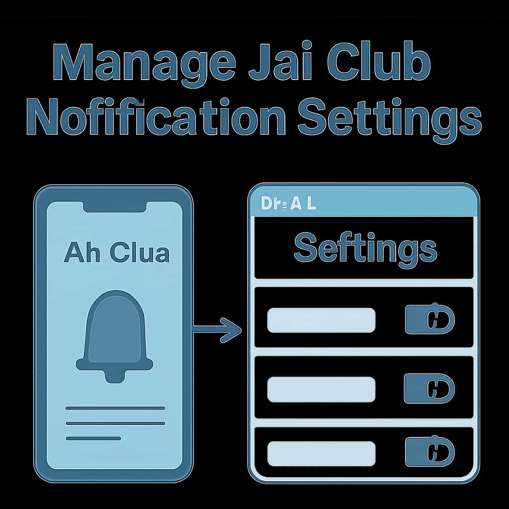An educational illustration of notification settings for Jai Club.