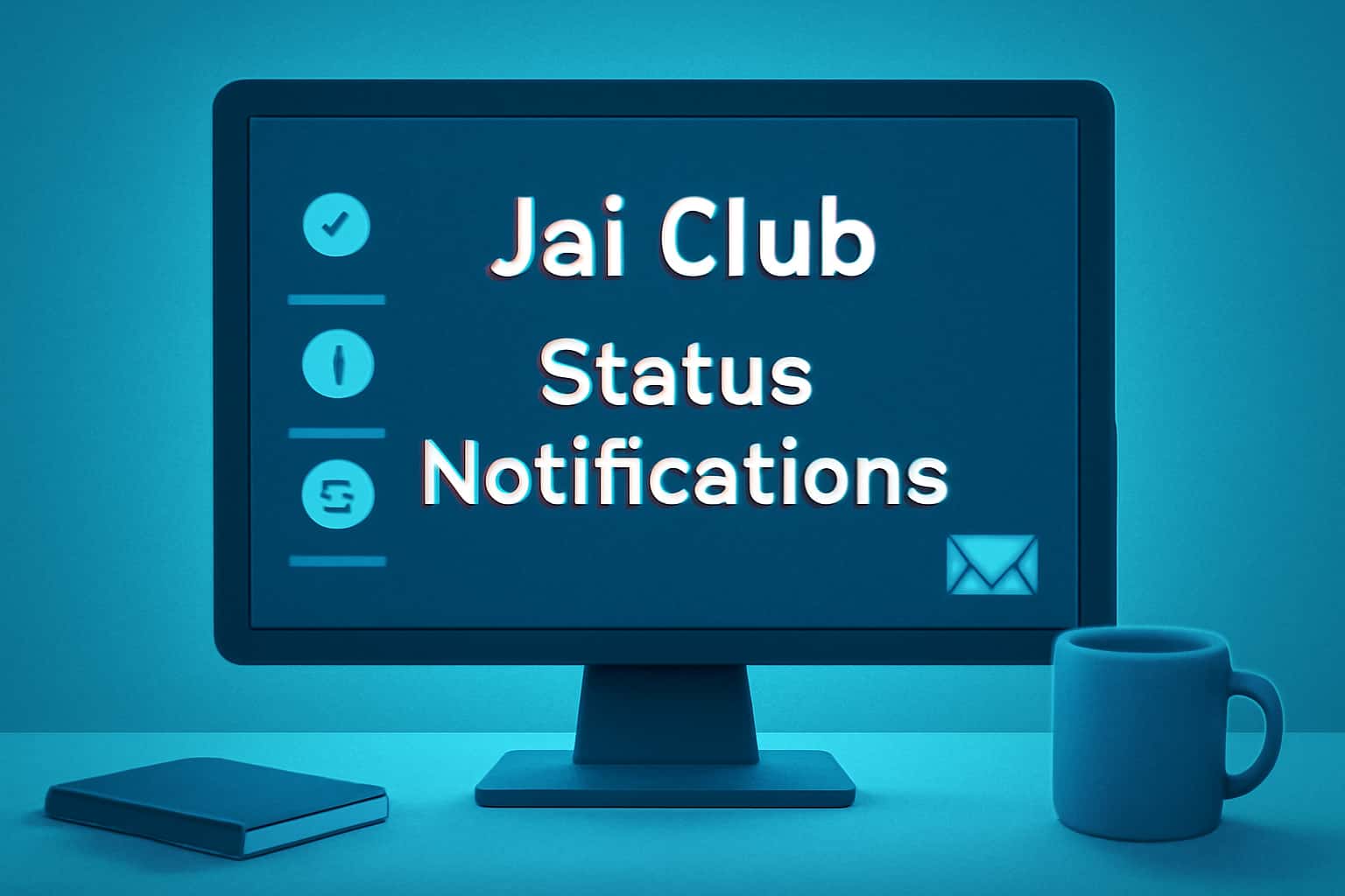 A visual representation of Jai Club Status Notifications with a futuristic design.