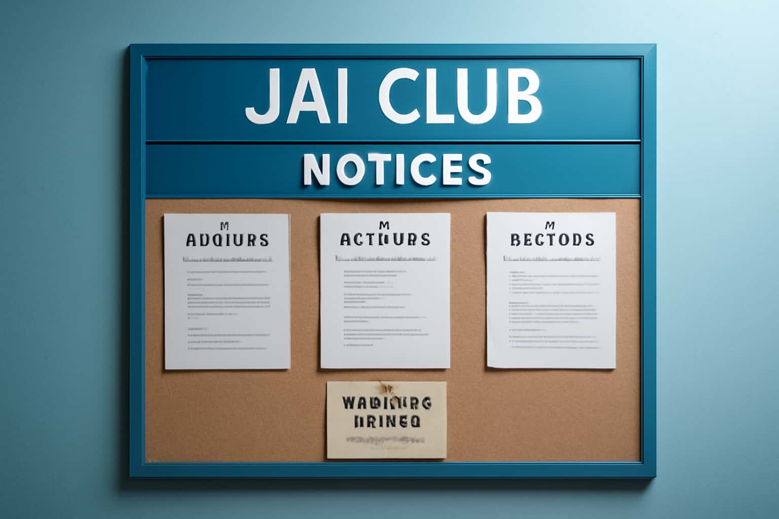 A visual representation of Jai Club Notices with a modern design.